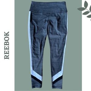 Reebok Women’s Color Block Grey Black White Leggings Size  Medium